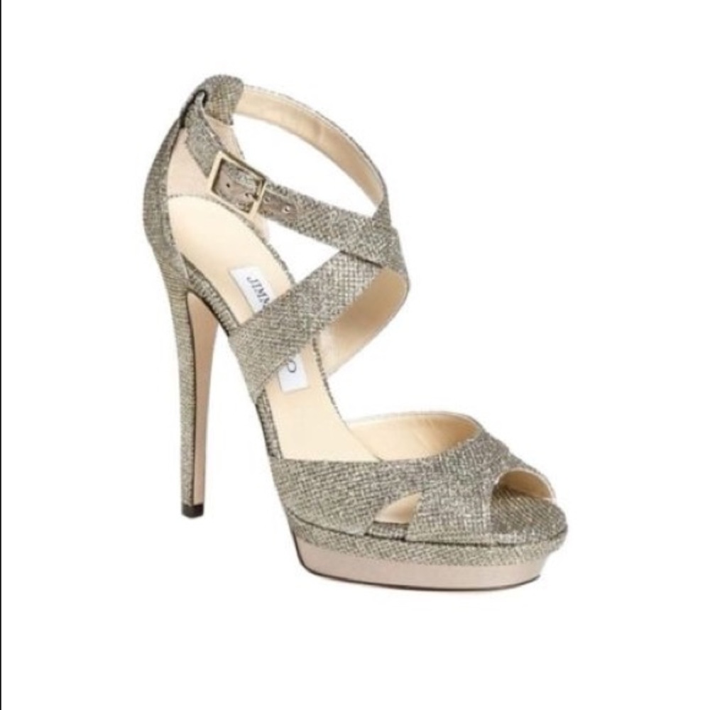 Jimmy Choo - Silver Sparkle Pumps 6.5
